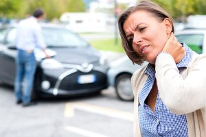 woman neck pain car accident