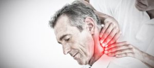 chiropractor massage man’s neck