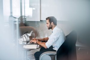 professional man working at a desk