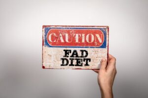 sign caution for fad diets